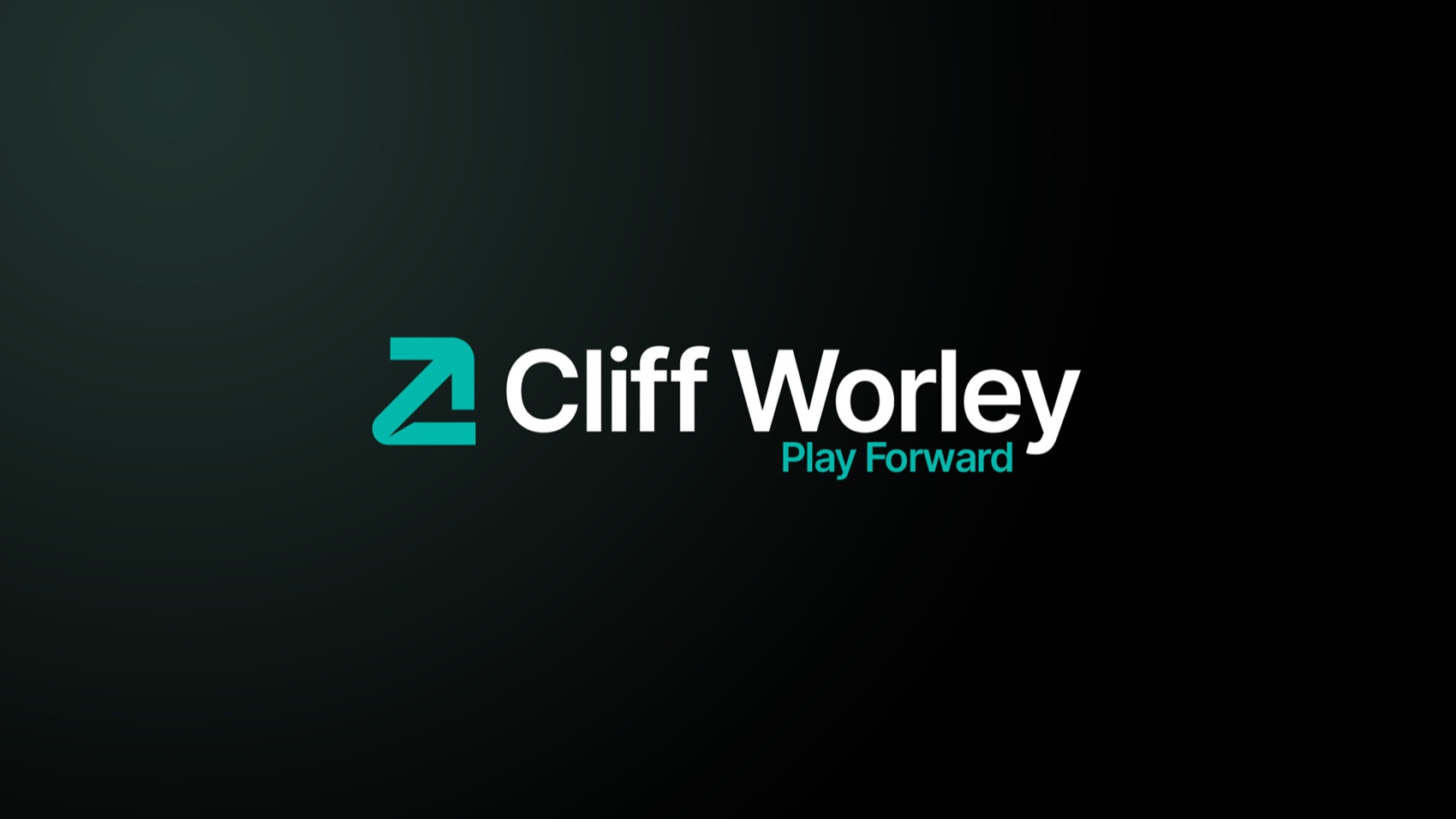 Cliff Worley logo with the tagline Play Forward on black