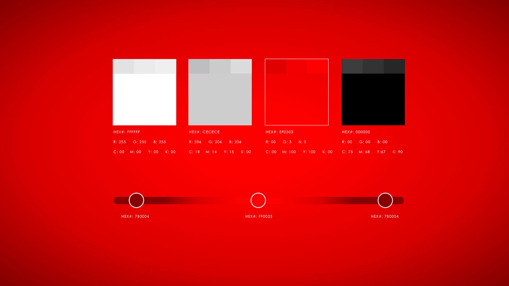 Eliza VanCort palette of white, grey, red and black