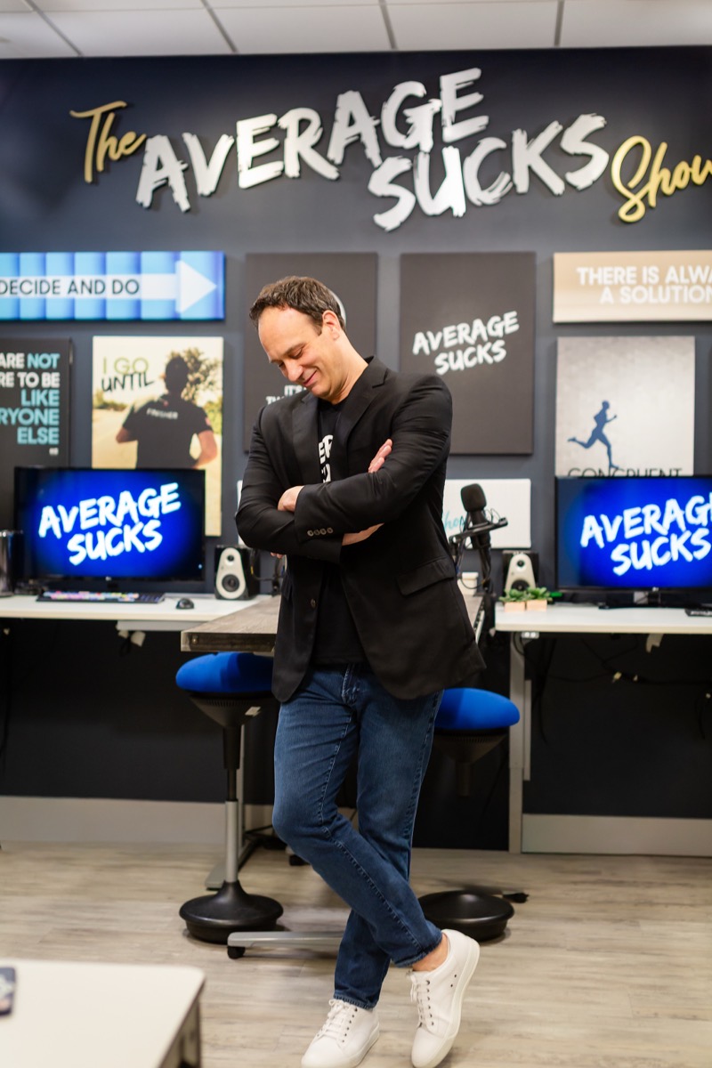 Michael Bernoff on the set of The Average Sucks Show