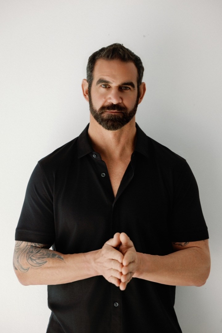 Portrait of Marcus Capone in a black shirt